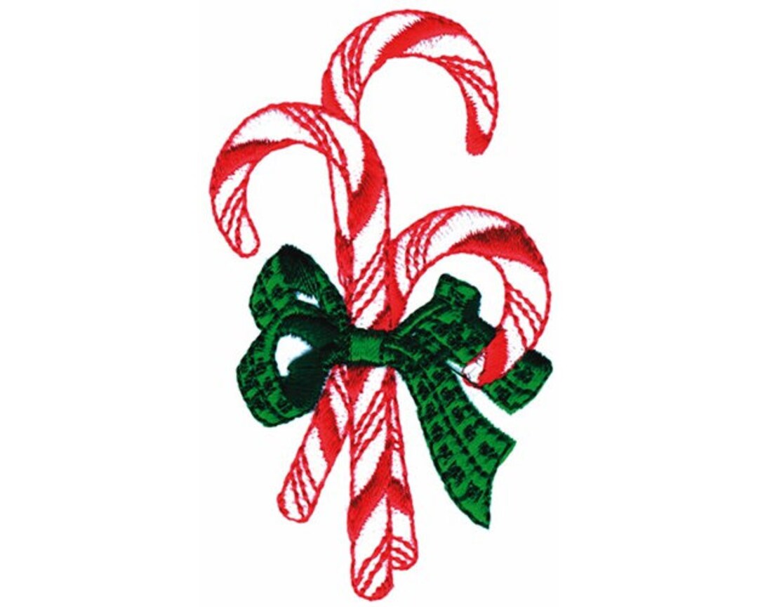 Candy Canes Machine Embroidery Design Etsy