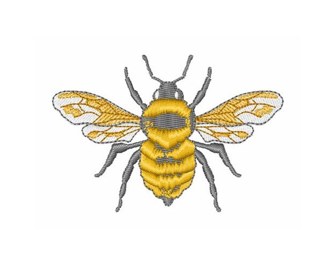 Realistic Bumblebee Machine Embroidery Design Etsy