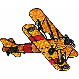 Stunt Biplane - Disegno per ricamo a macchina