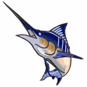 Blue Marlin - Machine Embroidery Design