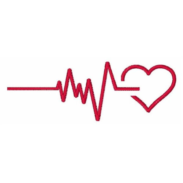 Heartbeat - Machine Embroidery Design