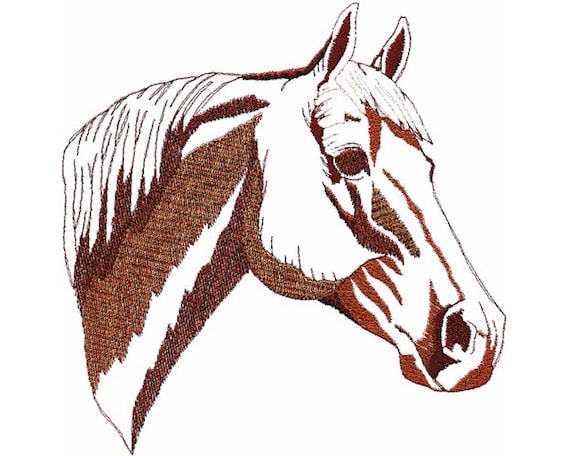 Quarter Horse Head - Machine Embroidery Design