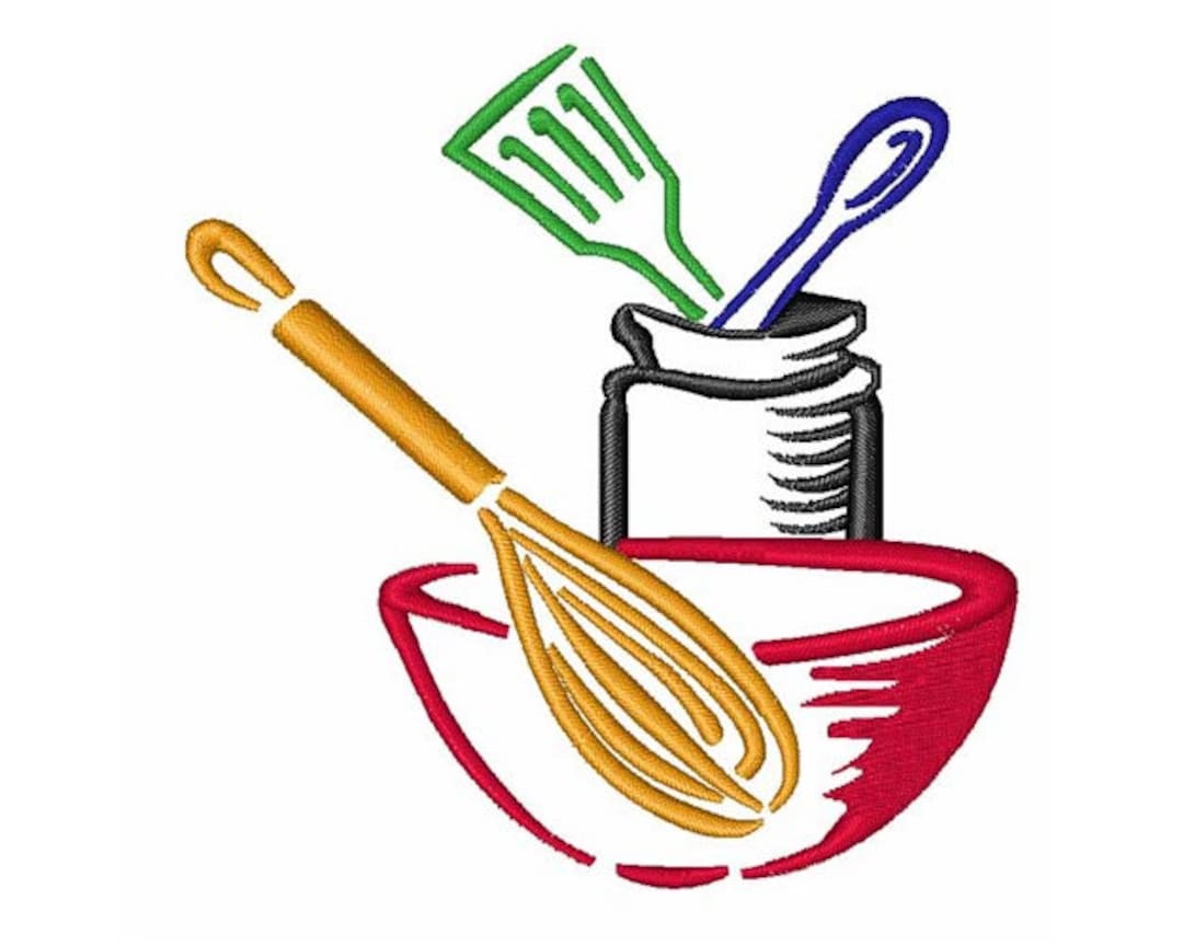 Cooking Utensils Machine Embroidery Design Etsy