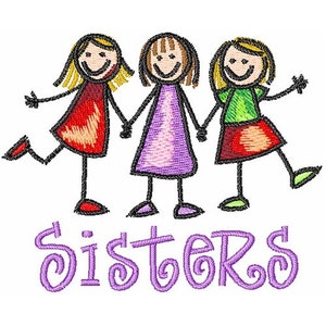 Sisters - Machine Embroidery Design