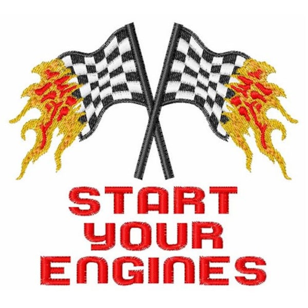 Start Your Engines - Machine Embroidery Design