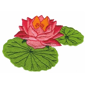 ユリの葉 - 機械刺繍デザイン