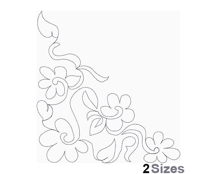 Gänseblümchen 13cm und 15cm Dreieck - Stickdatei