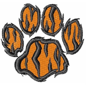 Tiger Paw Print - Machine Embroidery Design