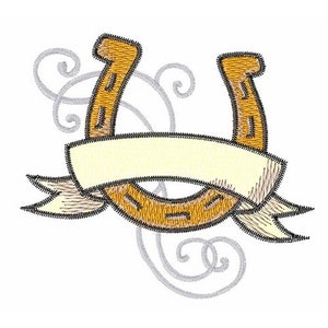 Horseshoe Banner - Machine Embroidery Design