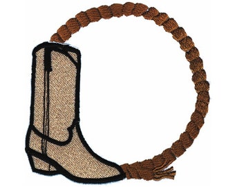 Cowboy Rope and Boots Machine Embroidery File Design 5x7 Inch Hoop ...