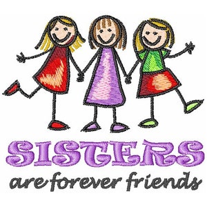 Sisters - Machine Embroidery Design