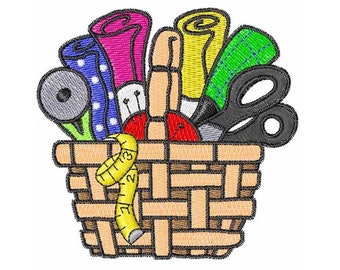 Sewing Quilting Basket - Machine Embroidery Design