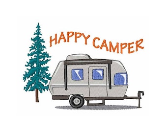 Happy Camper - Machine Embroidery Design