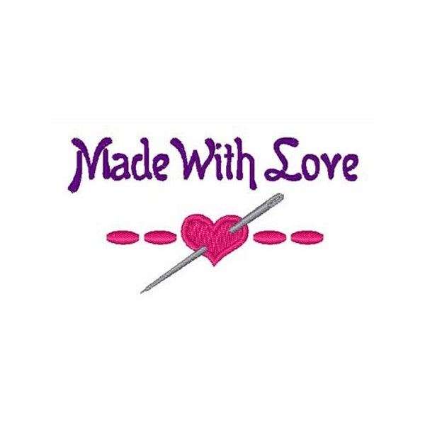Made With Love - Machine Embroidery Design