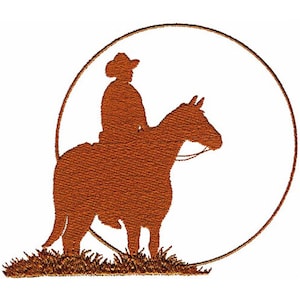 Cowboy Silhouette - Machine Embroidery Design