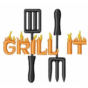 Grill It - Machine Embroidery Design