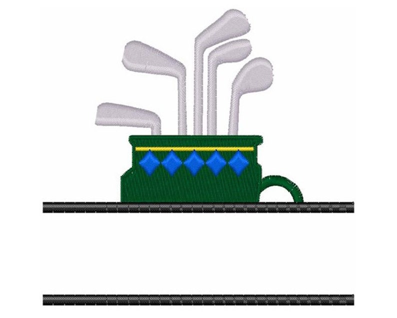 Golf Bag Name Drop Machine Embroidery Design Etsy