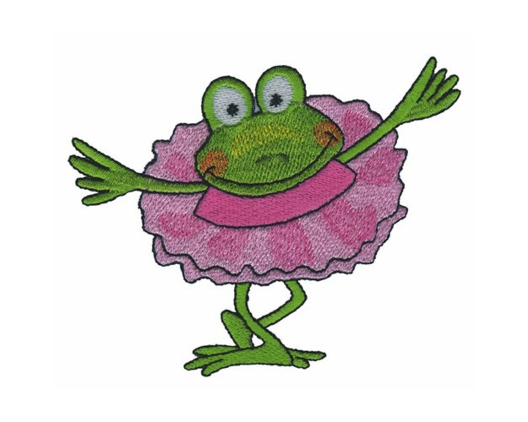 Ballet Frog Bowing Machine Embroidery Design - Etsy Hong Kong