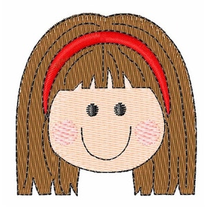 Mädchen Gesicht - Stickdatei für die Stickmaschine