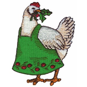 Christmas Chicken - Machine Embroidery Design