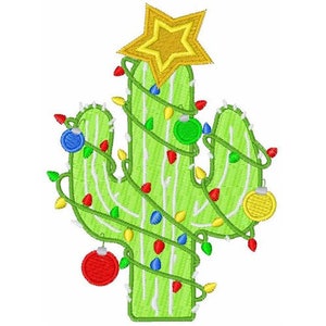 Christmas Cactus - Machine Embroidery Design