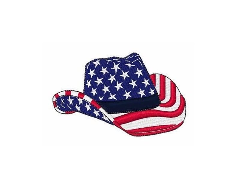 American Cowboy Hat Machine Embroidery Design Etsy