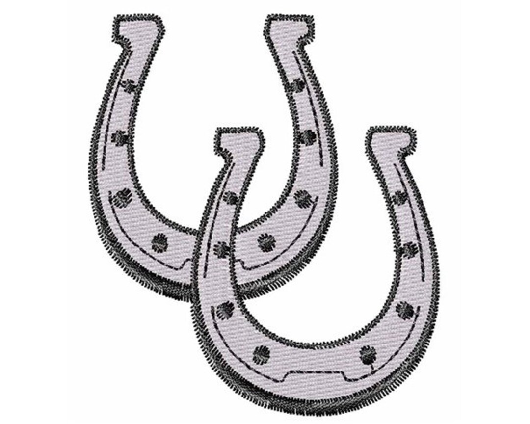 Horseshoes Machine Embroidery Design Etsy