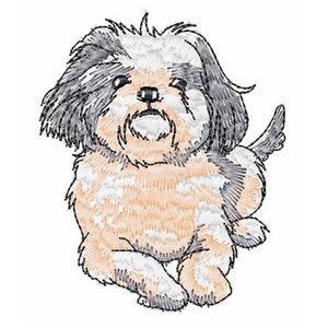 Shih Tzu Pup - Machine Embroidery Design