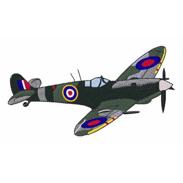 Spitfire Military Plane - Machine Embroidery Design