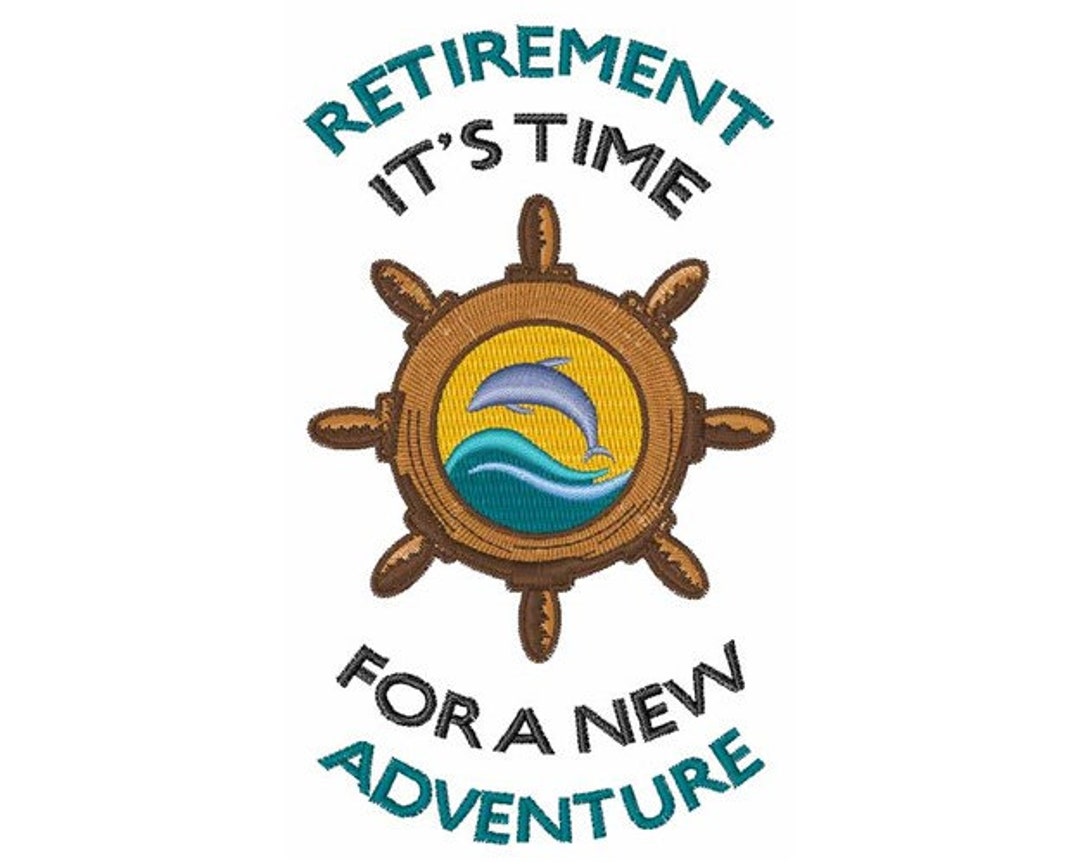 Retirement Machine Embroidery Design Etsy