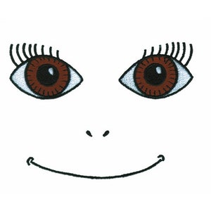 Doll Face - Machine Embroidery Design