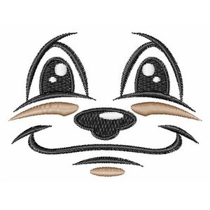 Doll Dog Face - Machine Embroidery Design
