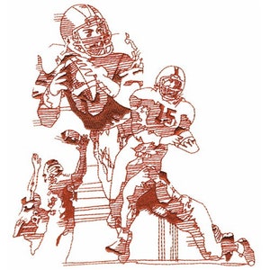 Football Players - Machine Embroidery Design