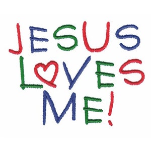 Jesus Loves Me - Machine Embroidery Design