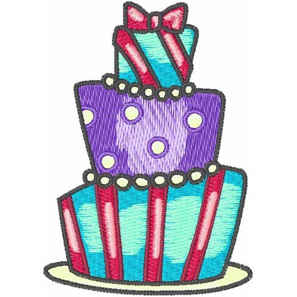 Birthday Cake - Machine Embroidery Design