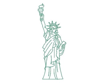 Freiheitsstatue - Maschinenstickerei