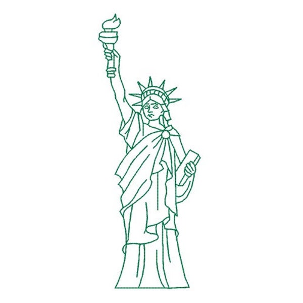 Statue Of Liberty - Machine Embroidery Design