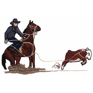 Calf Roping Event - Machine Embroidery Design