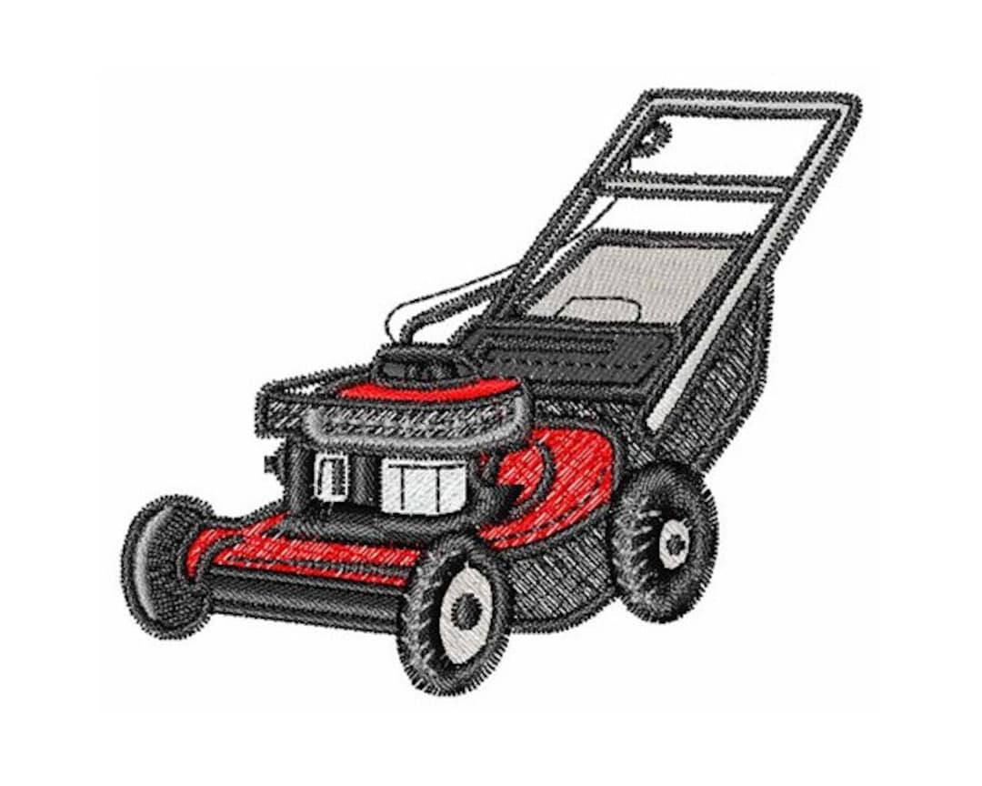 Lawnmower Machine Embroidery Design Etsy