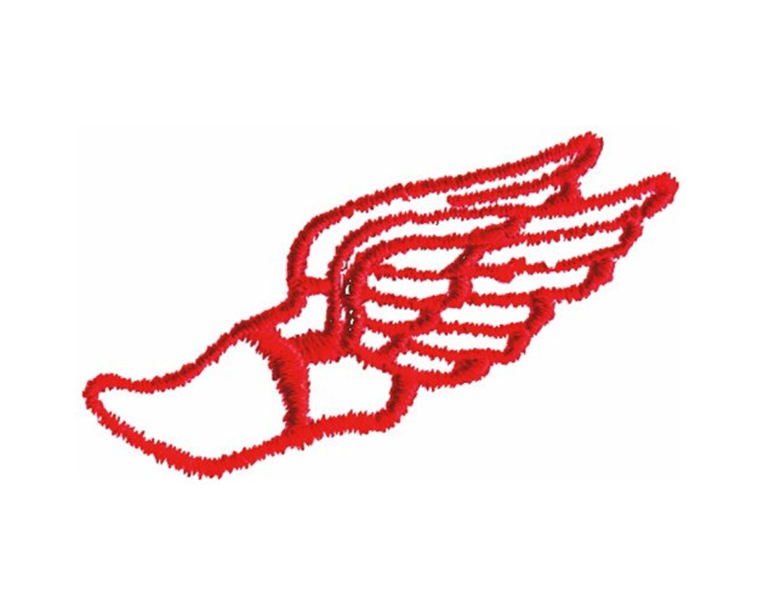 Winged Foot Outline medium Machine Embroidery Design Etsy
