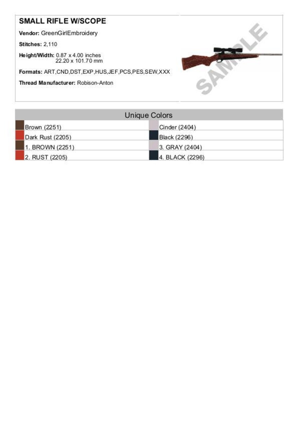 Small Rifle W/scope Machine Embroidery Design - Etsy