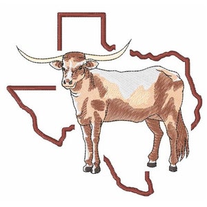 Longhorn Texas State - Machine Embroidery Design