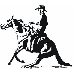Horse & Rider Silhouette - Machine Embroidery Design