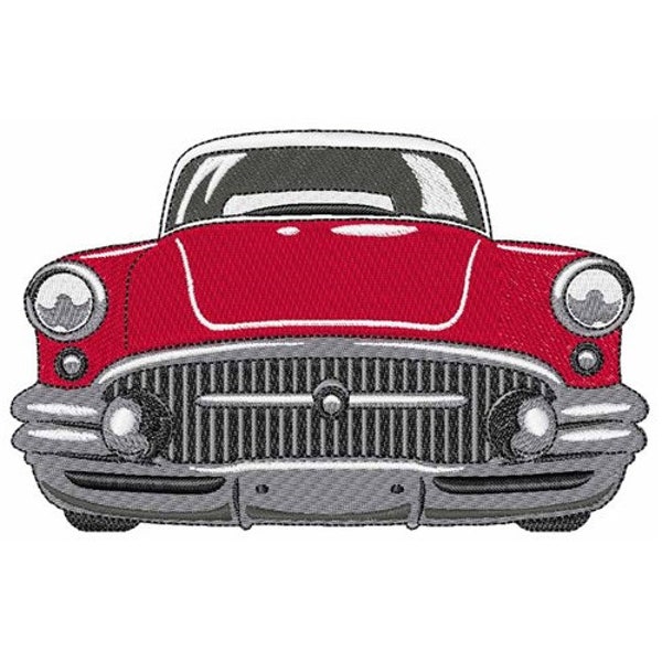 Classic Car Front - Machine Embroidery Design
