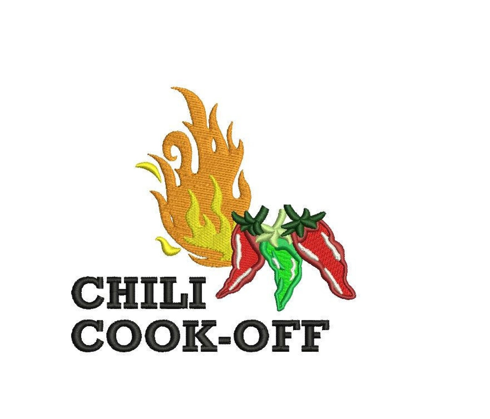 Chili Cook off Machine Embroidery Design Etsy