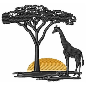 Safari Sonnenuntergang - Stickdatei