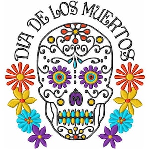 Gran Dia De Los Muertos - Diseño de bordado a máquina