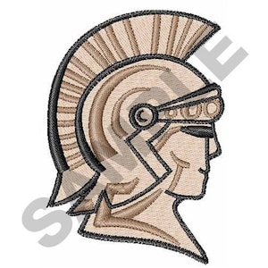 Trojan Spartan Head - Machine Embroidery Design