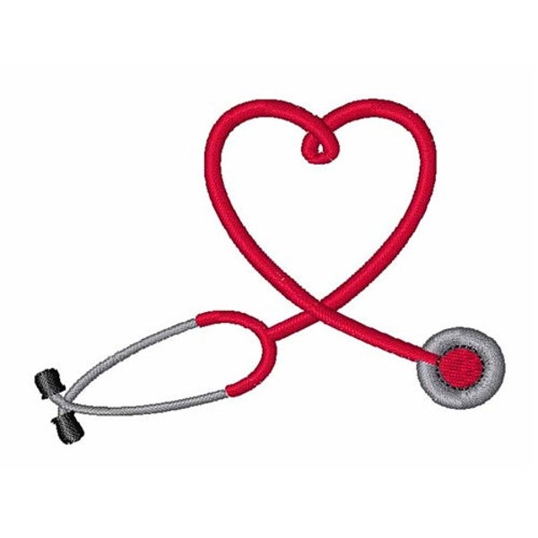 Heart Stethoscope - Machine Embroidery Design