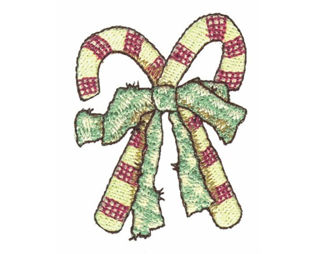 Candy Canes Machine Embroidery Design Etsy